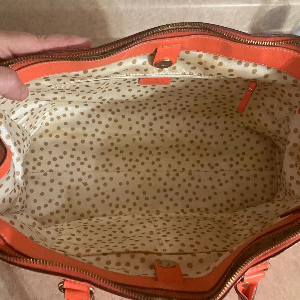 kate spade New York Orange Leather Tote